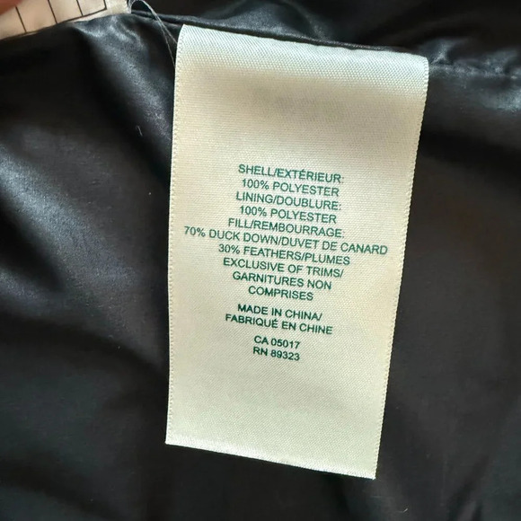 NEW Black  Down Filled Vest, Roots, US S - Picture 7 of 7